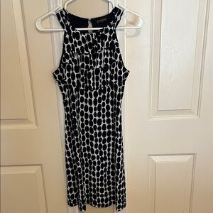 Enfocus Studio Black and White Polka Dot Midi Dress